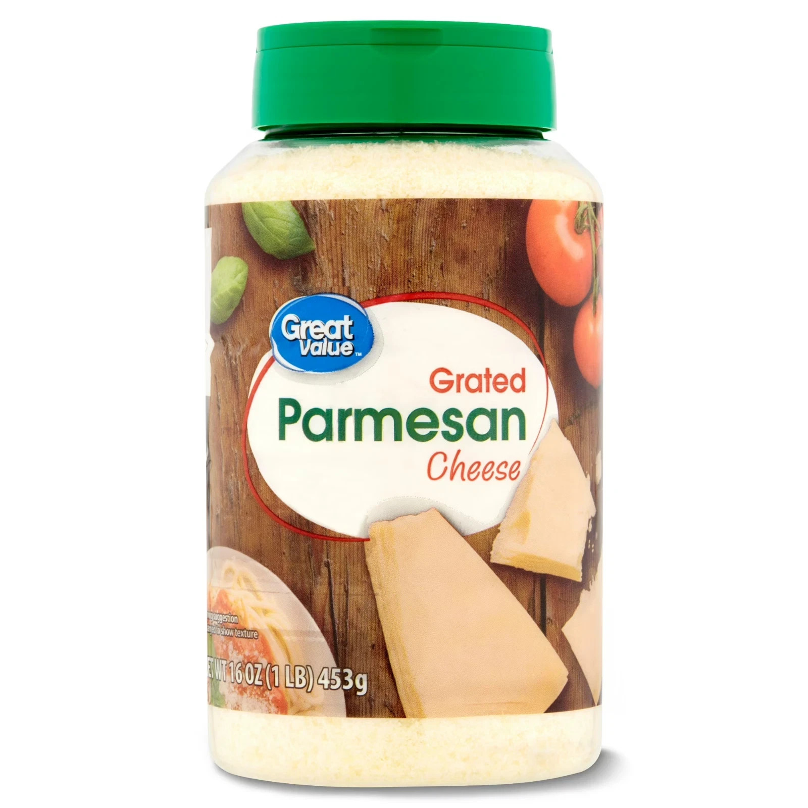 Great Value grated parmesan Cheese, 16 oz bottle 20, Calories per serving... gallery