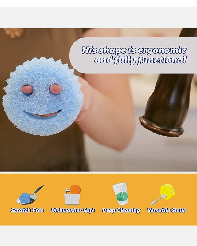 Scrub Daddy Colors Flex Texture Scrubber Sponges, 8 Pack gallery