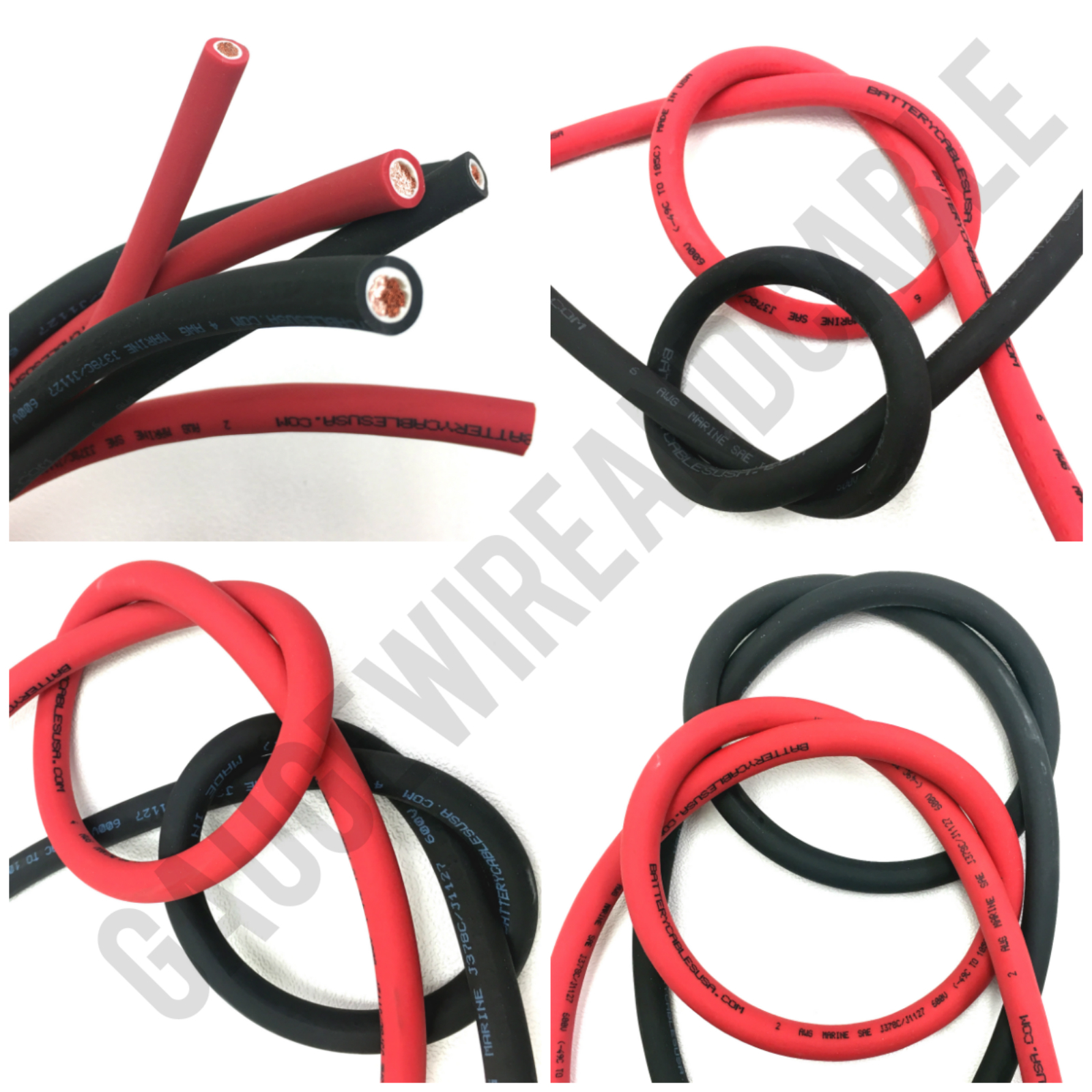 Extreme Battery Cable Flexible OFC Copper 6, 4, 2, 1 Gauge AWG Size By the Foot gallery
