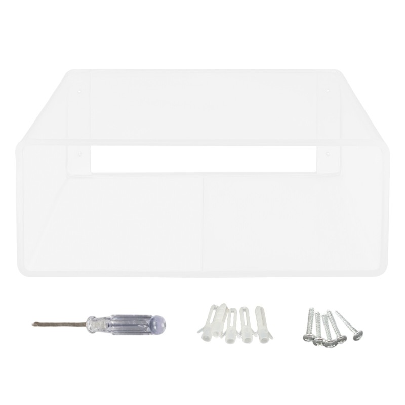 Wall-Mounted Bedside Table Acrylic Floating Nightstand No Assembly Required gallery