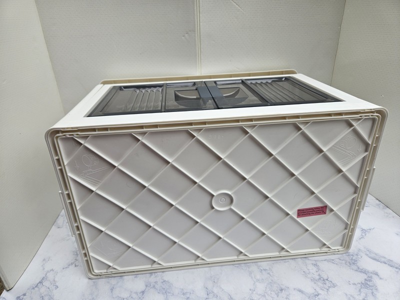 Folding Storage Box With Lid-Stackable & Collapsible With Magnetic Doors gallery