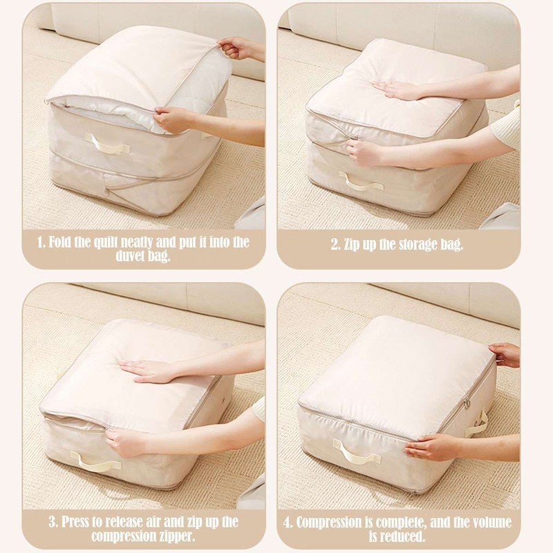 Space Saving Self Compression Organizer Waterproof Dustproof Zipper Storage Bags gallery