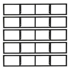 5PCS Wall Mount Media Storage Rack 34 Inch CD DVD Organizer Shelf Metal Floating