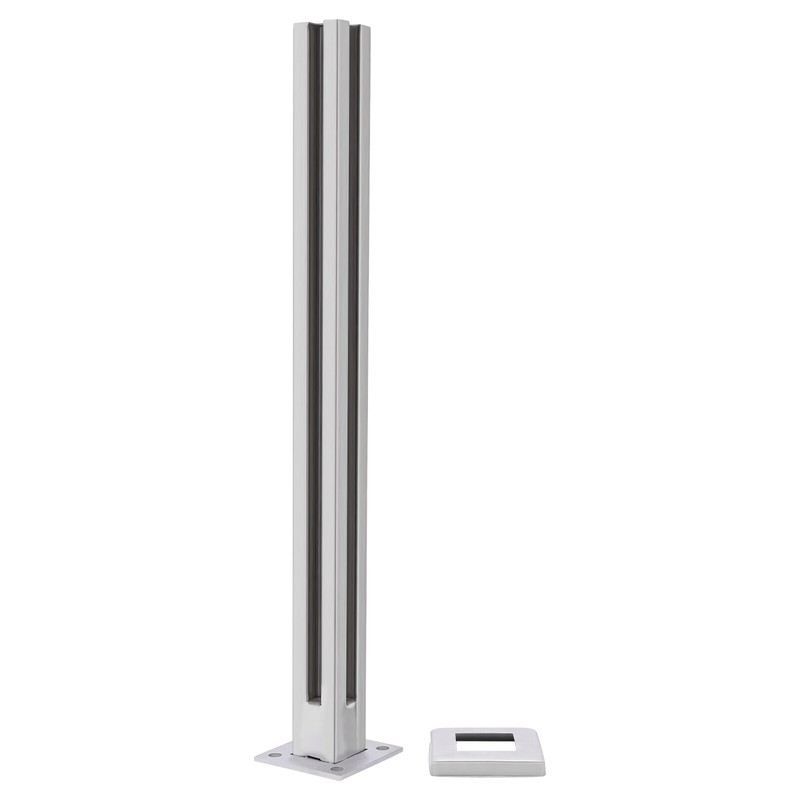 Glass Railing Post 91cm Corner Post Stainless Steel Balustrade for Balcony Stair gallery