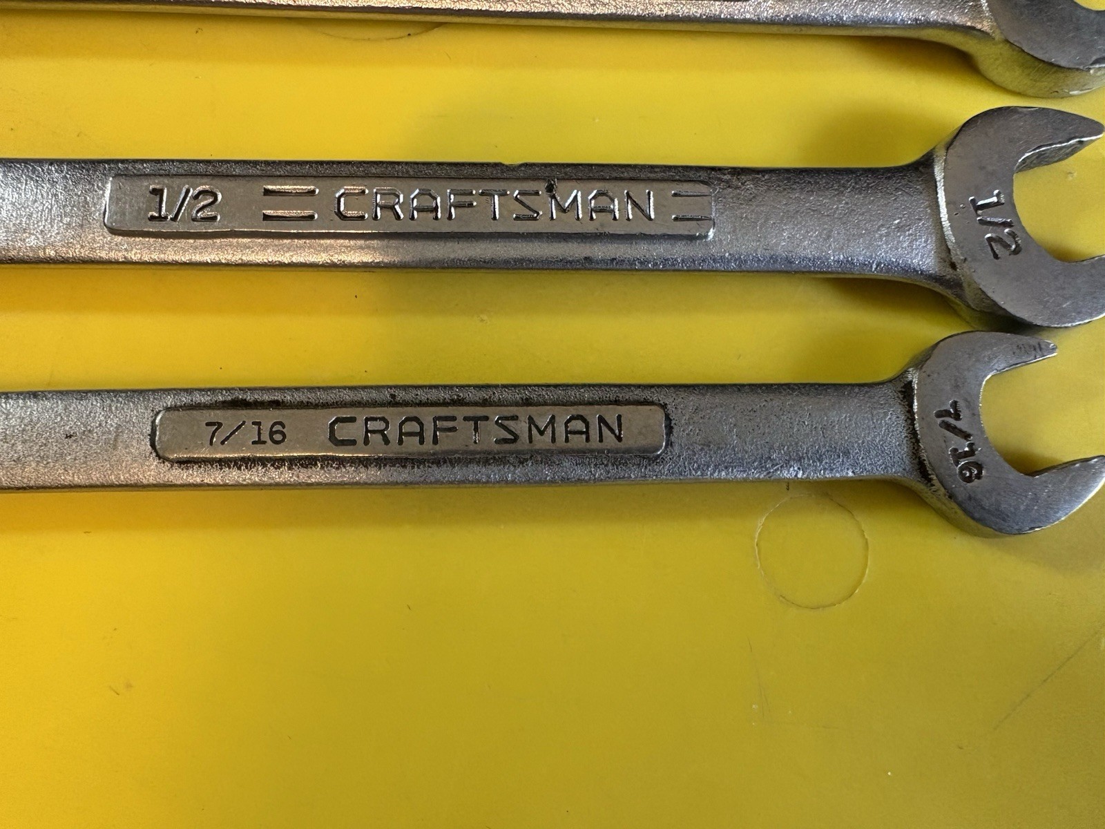 5-Craftsman SAE 12 Point Combination Wrenchs=V=USA 3/4-5/8-9/16-1/2-7/16” L-55 gallery