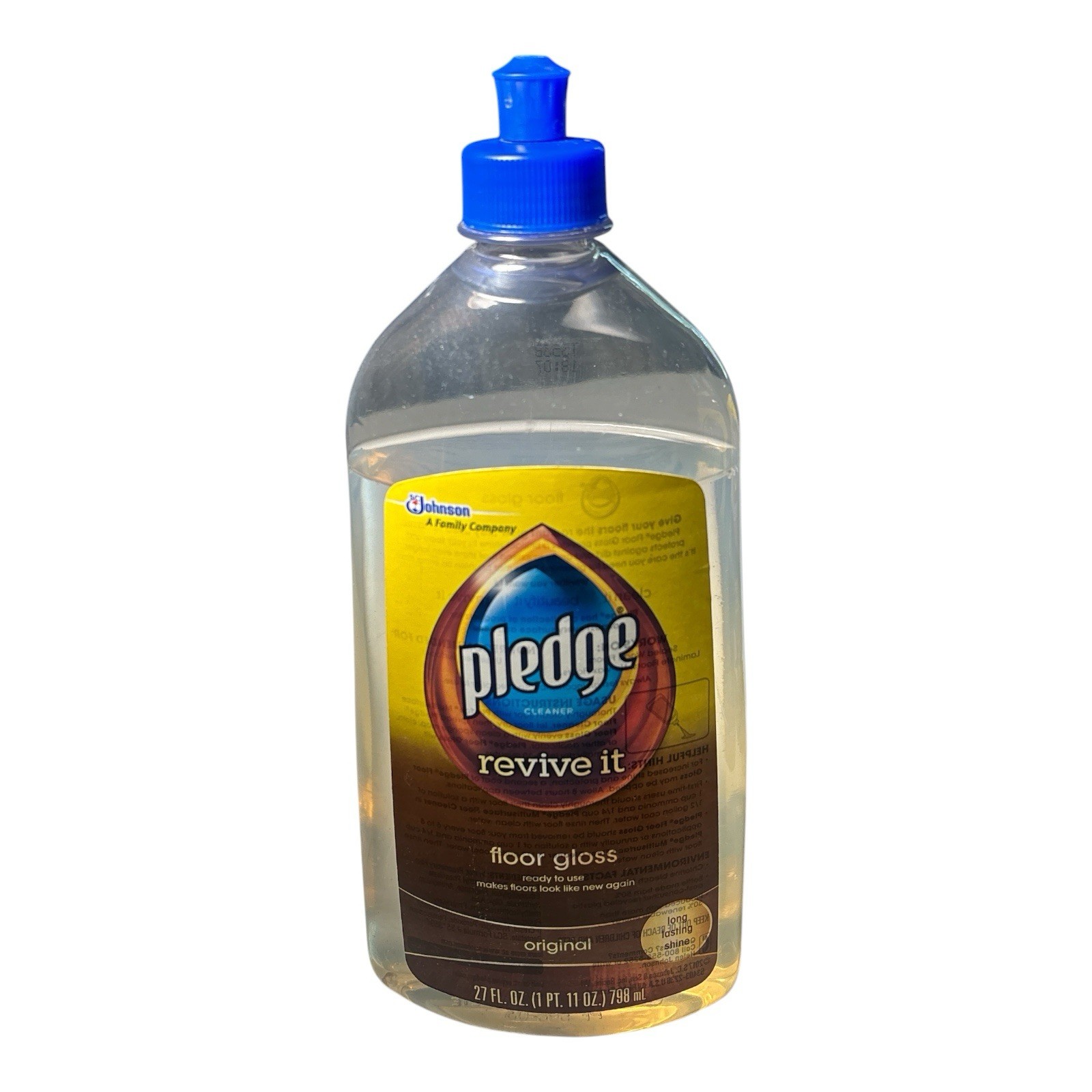 Pledge Revive It Original Floor Gloss Cleaner 27oz size USED ONCE 75% Full gallery