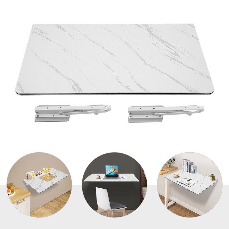 Folding Computer Desk Home Office Study Wall Mount Laptop Table Space Saving gallery