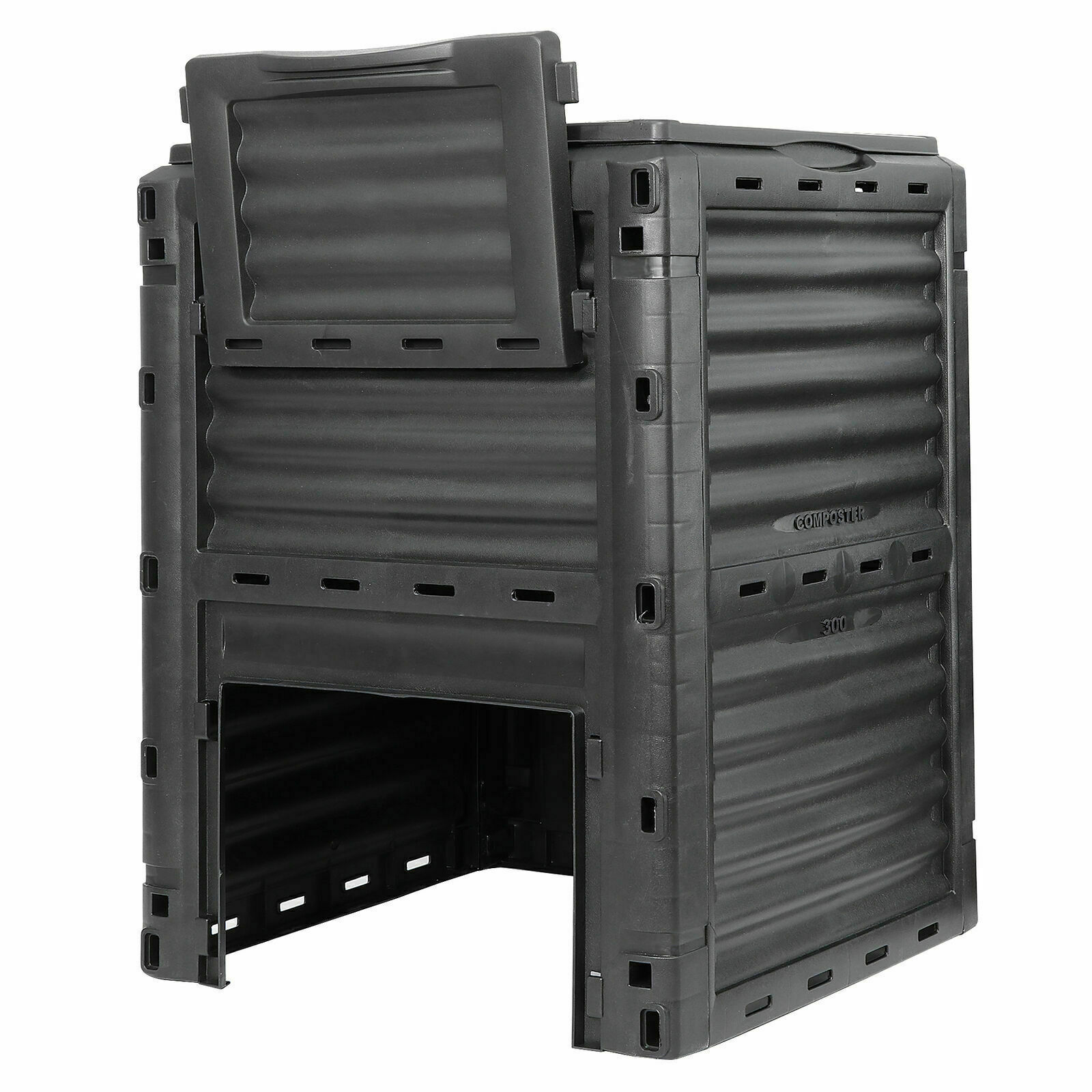 Outdoor Compost Bin 80 Gallon Garden Backyard Kitchen Food Waste Composter Black gallery
