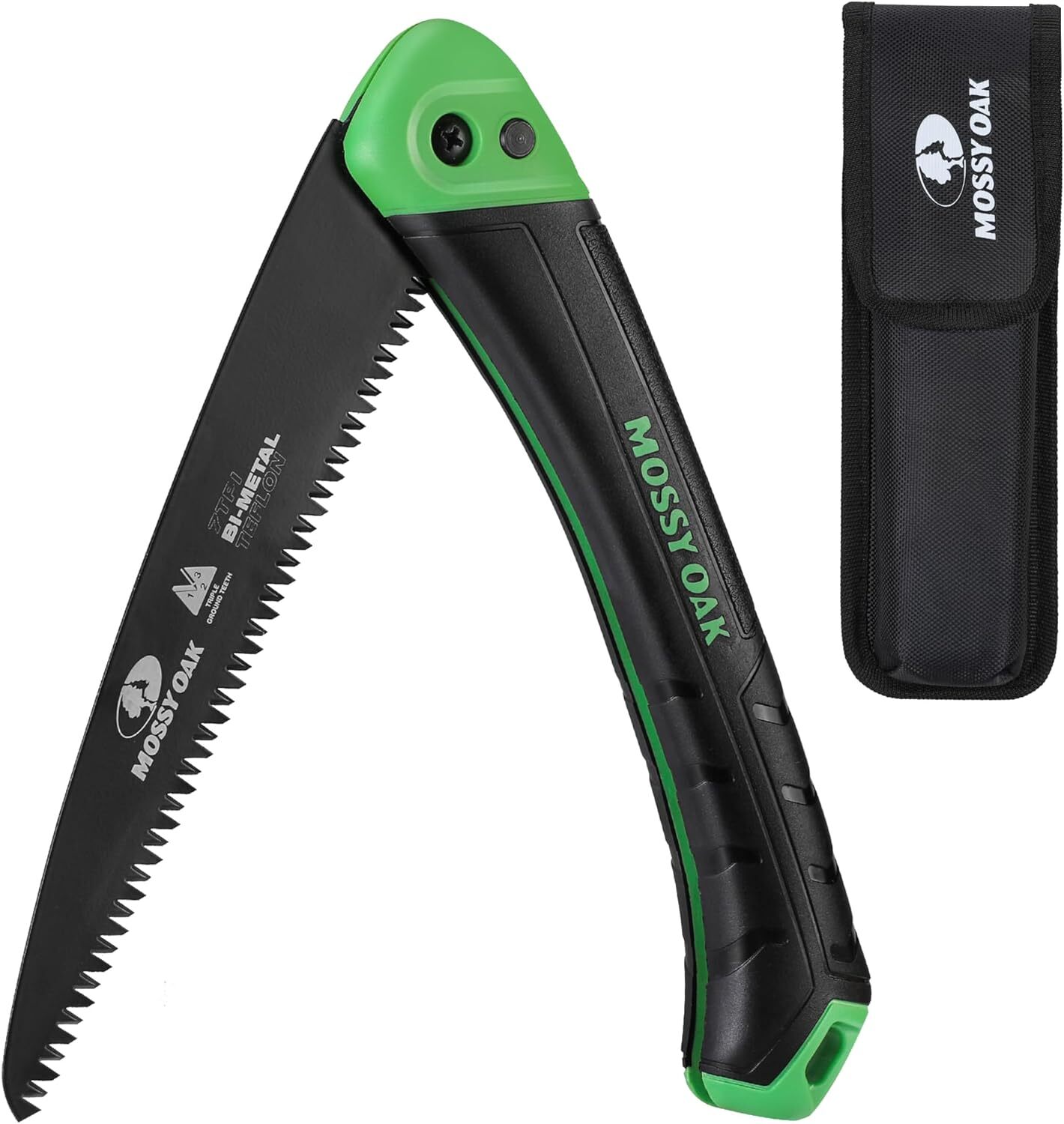 MOSSY OAK Folding Saw - 7 Inch Hand Saw with Pouch, D6A and M2 Bimetal Saw Blade gallery