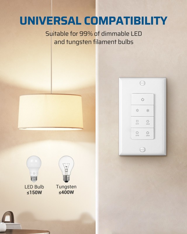 DEWENWILS Wireless Dimmer Switch, Electrical Light Switch, Remote Control Dimmer gallery