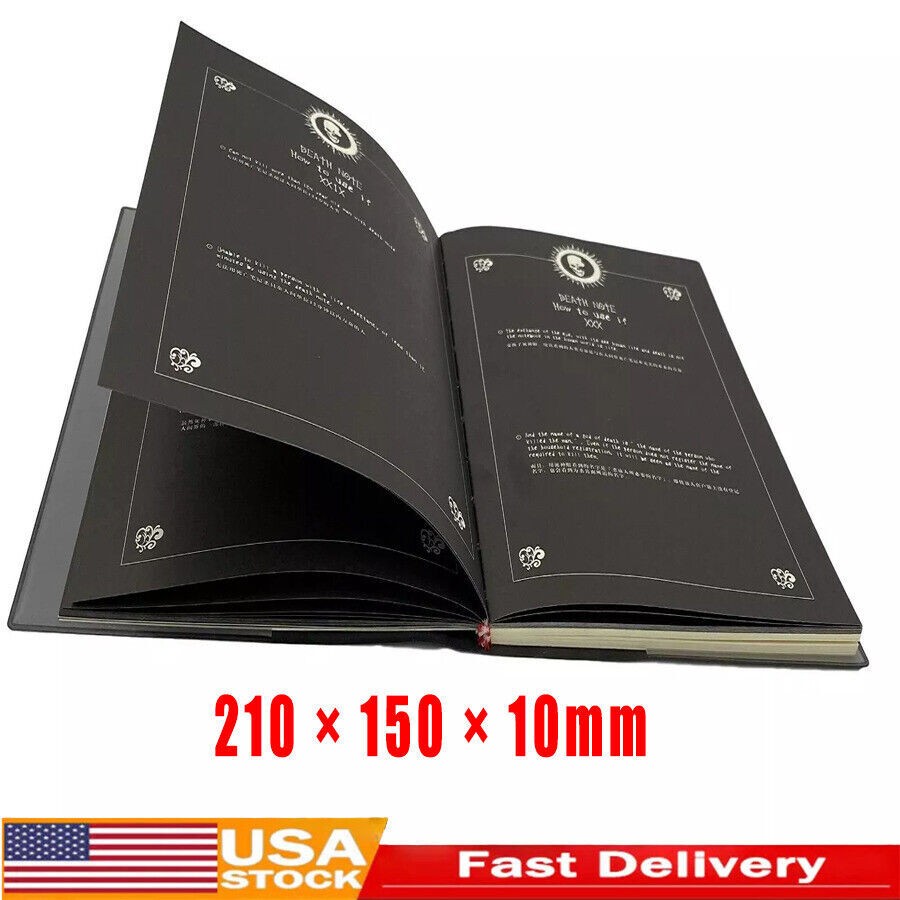 Death Note Japanese Anime Notebook + Feather Pen Writing Journal Costume Cosplay gallery