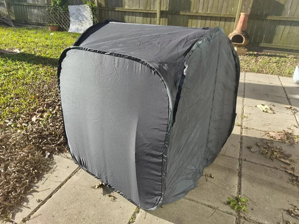 Mini Privacy Pop Bed Tent - Black, Portable Sleeping Tent for Kids, Travel gallery