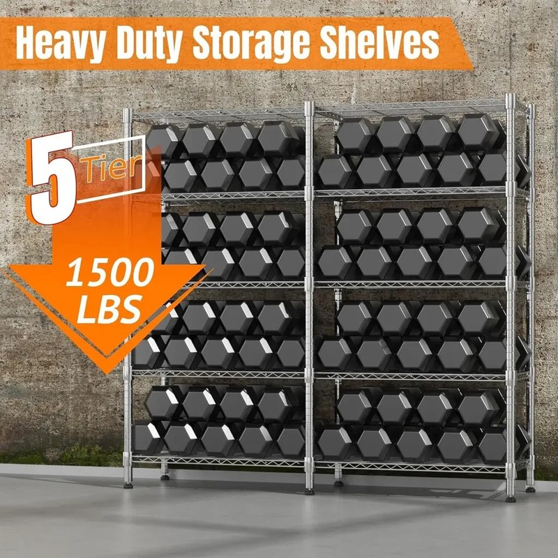 Heavy Duty Storage Shelves Durable Shelf, Rust Proof, Space Saving for All Rooms gallery