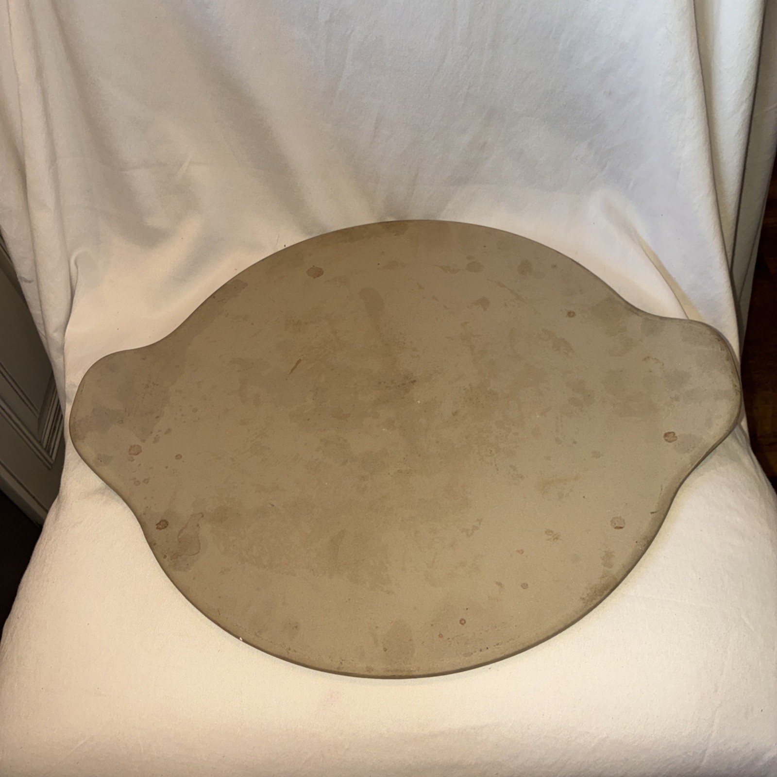 Pampered Chef 15” Large Round Stone w/ Handles Pizza Baking Stone Classic 5111 gallery