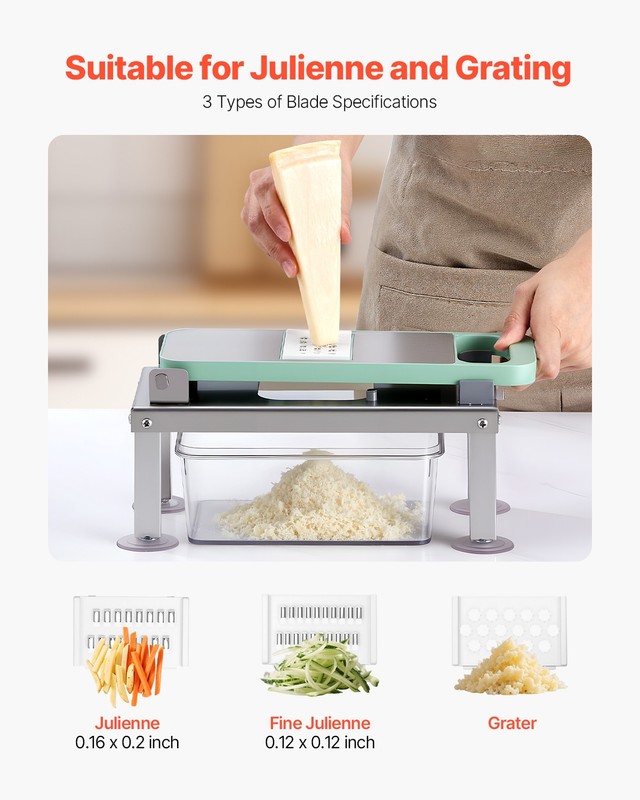 VEVOR Vegetable Chopper Mandoline Slicer All-in-1 Food Veggie Cutter 8 Blades gallery
