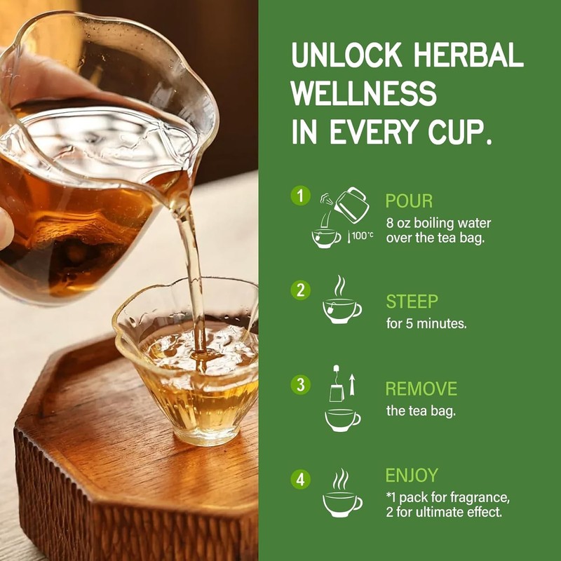 Cleavers Herb Lymphatic Drainage Tea Bags, 50 Counts for Lymph System & Immune S gallery