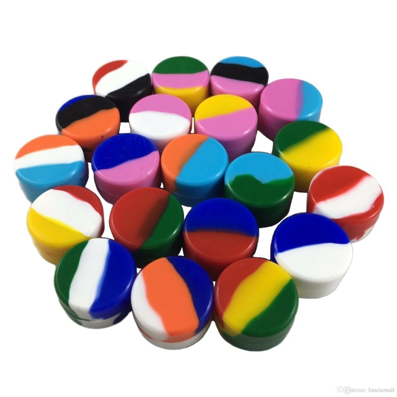 5ml Silicone Container Mixed Color Case 10pcs Food Storage Non-Stick Round Jar gallery