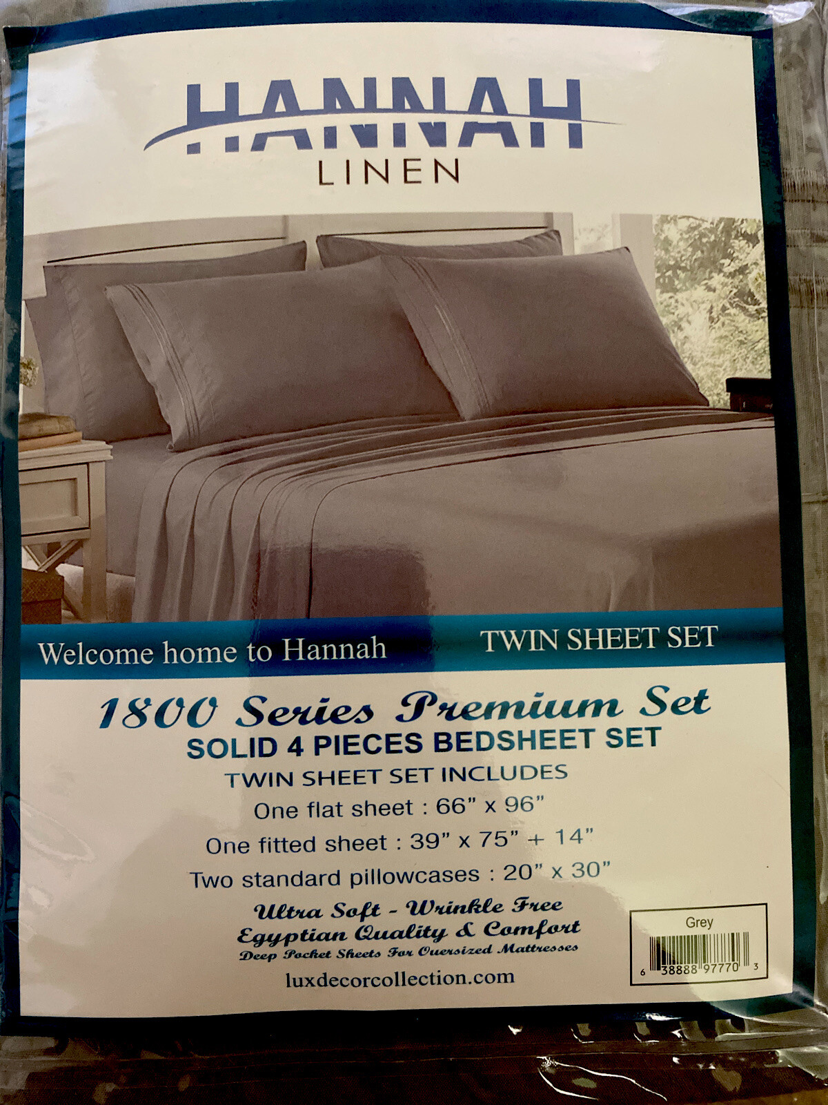 Lux Decor Collection Twin 4 Pc Bed Sheet Set - Microfiber 1800 Wrinkle Free gallery