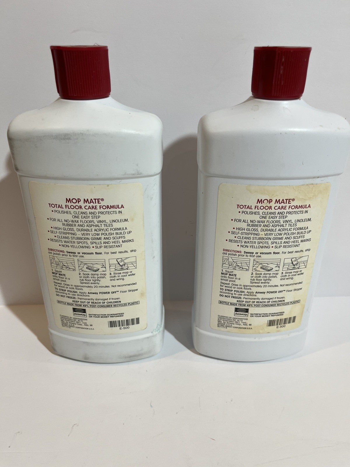 AMWAY MOP MATE 1993 Total Floor Cleaner Two 25.3 Fl. Oz. Bottles Partial gallery