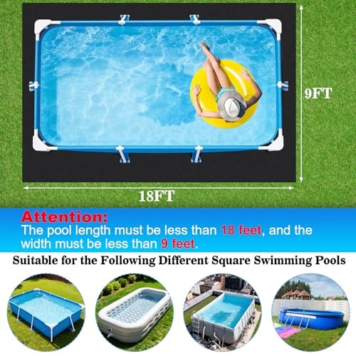 18x9ft Rectangular Pool Liner Pad for Above Ground Swimming 18 X 9FT gallery