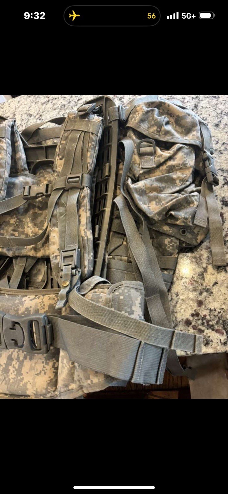 US Military Large Field Backpack With Universal Camouflage Pattern  2