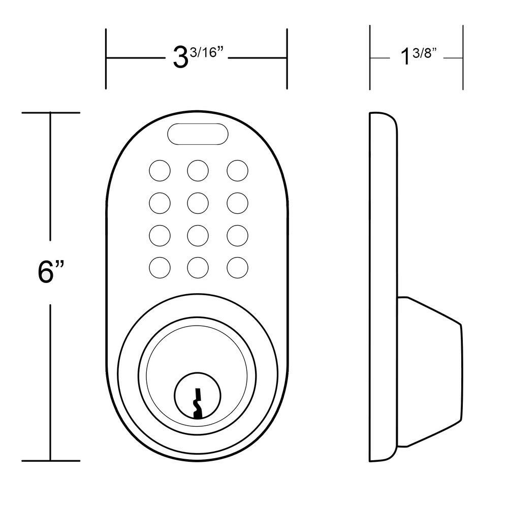 MiLocks Electronic Deadbolt Back-Lit Touch Pad Antique Brass Single Cylinder gallery