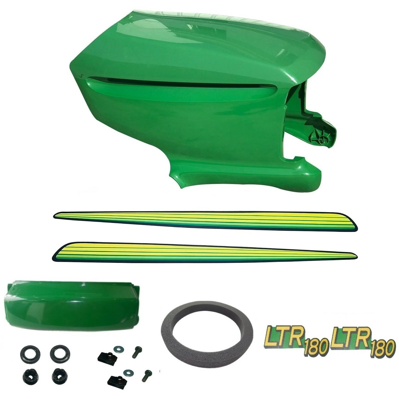 Upper &Lower Hood/Bumper/Foam Isolator/LH&RH Stickers Fits John Deere LTR180 gallery