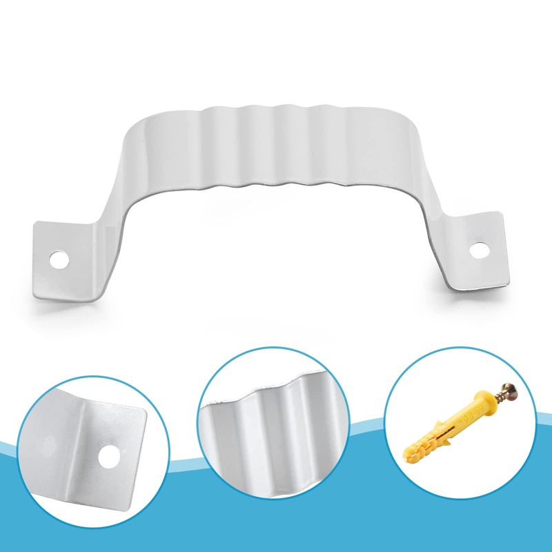 VYH Gutter Straps 2x3，Downspout Bracket ，Downspout 2"x3", 2x3 white 4pcs gallery