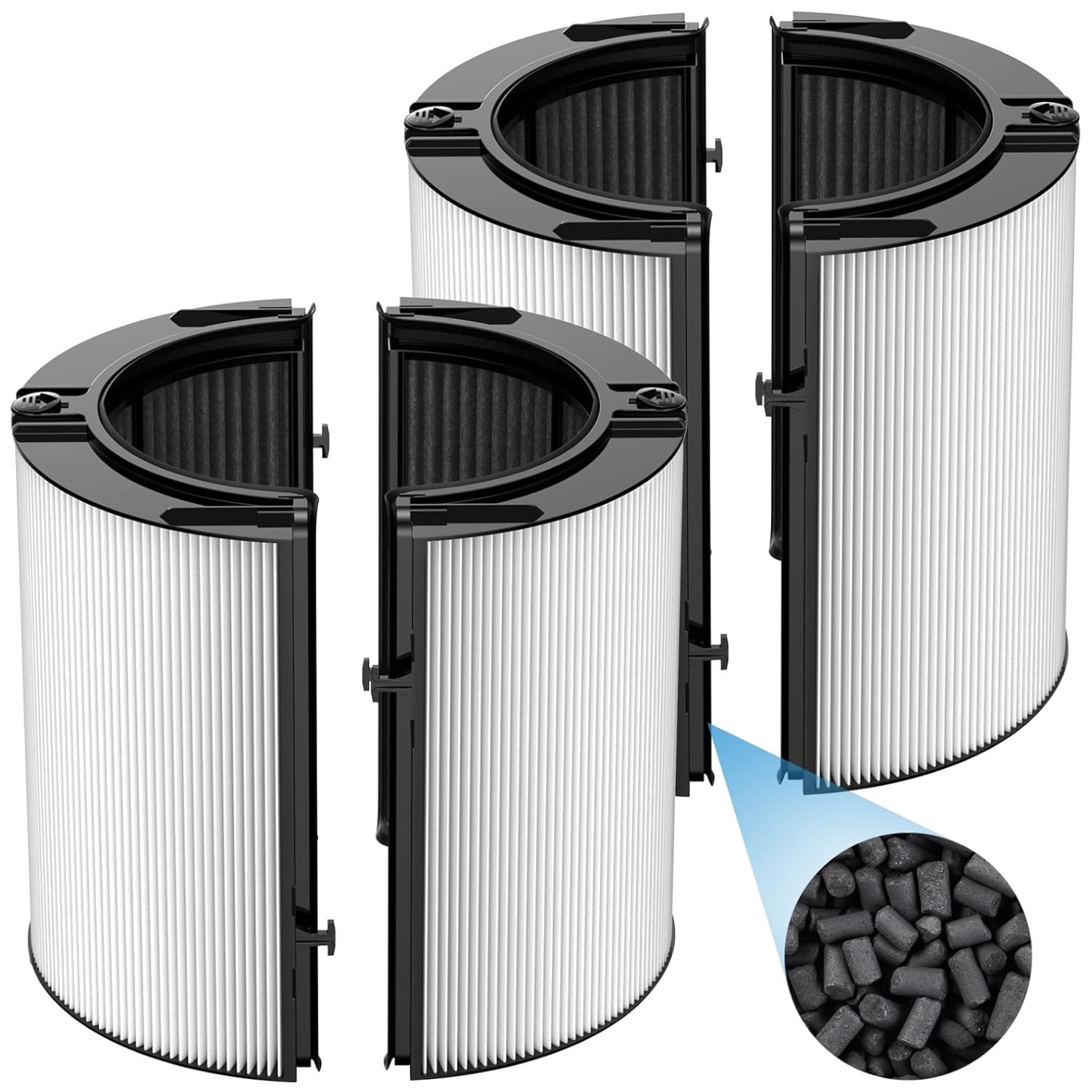 2-Pack 360° Glass HEPA & Activated Carbon Filter Set for Dyson Air Purifiers gallery