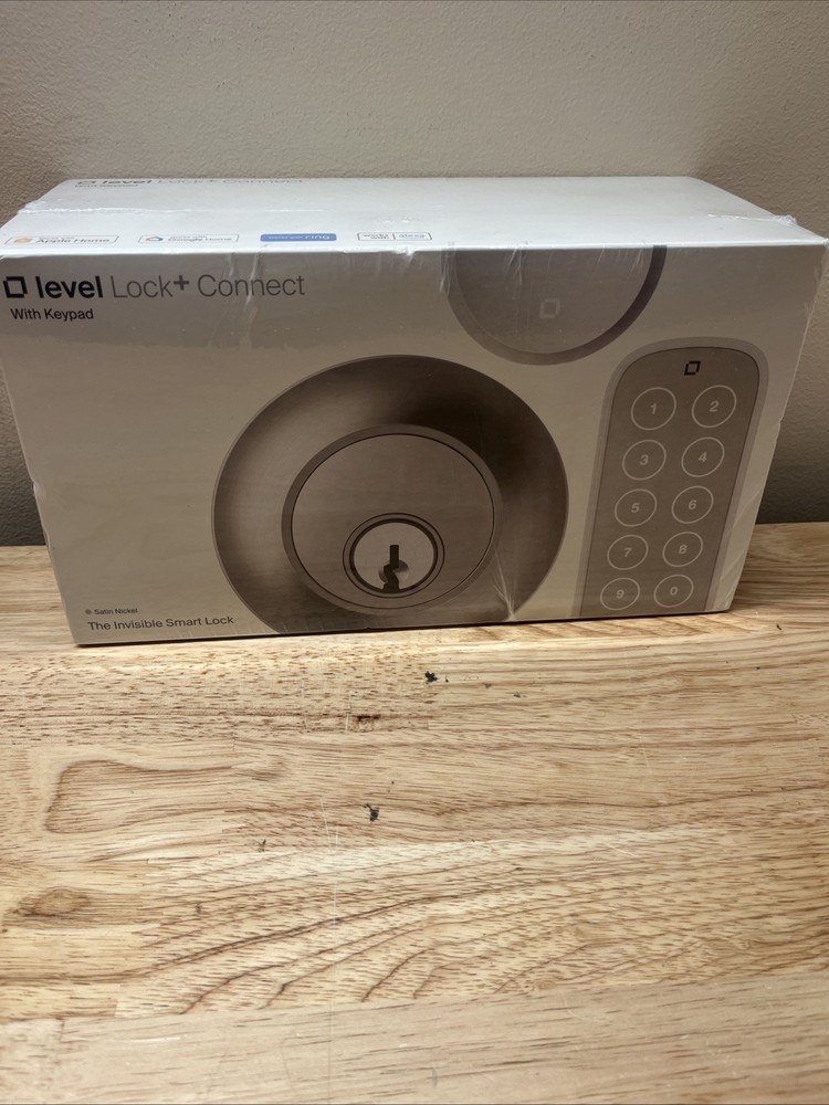 Level - Lock+ Connect Keypad Smart Lock BT/Wi-Fi Dead Bolt Lock Satin Nickel