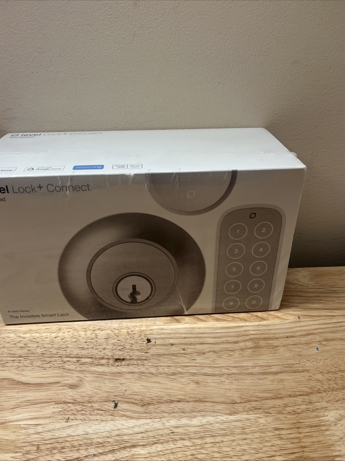 Level - Lock+ Connect Keypad Smart Lock BT/Wi-Fi Dead Bolt Lock Satin Nickel gallery