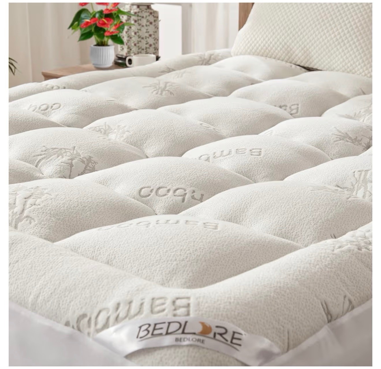 BEDLORE Queen Mattress Topper Viscose Derived from Bamboo gallery