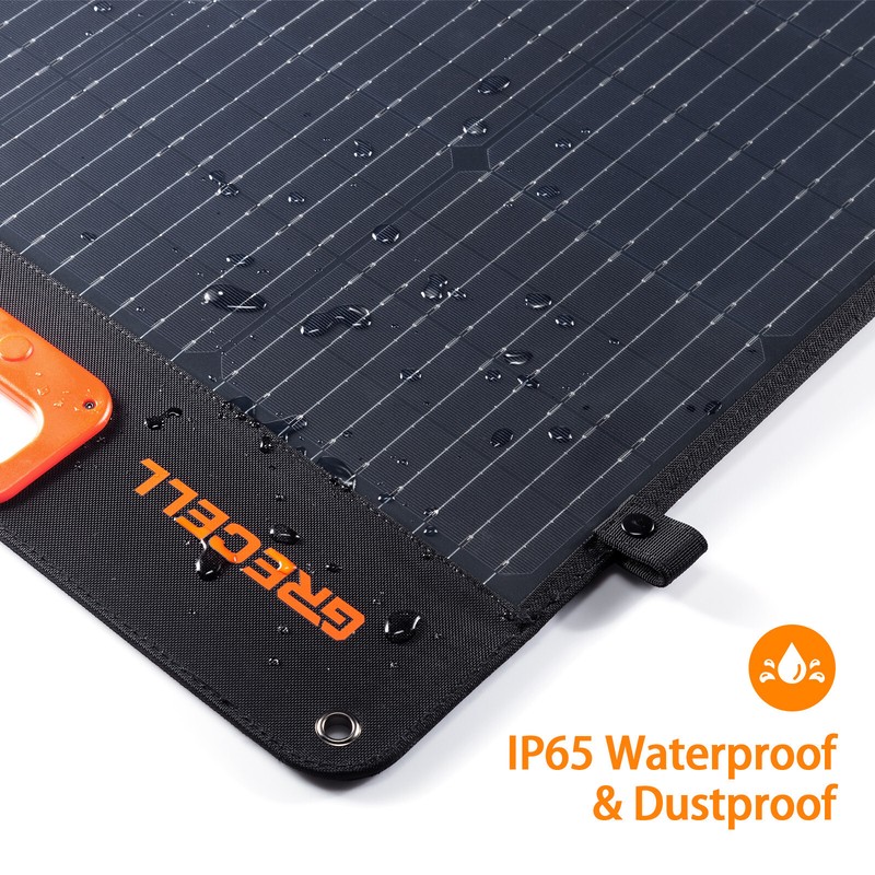 200W Portable Solar Panel for Power Station Foldable Solar Charger w/4 Kickstand gallery