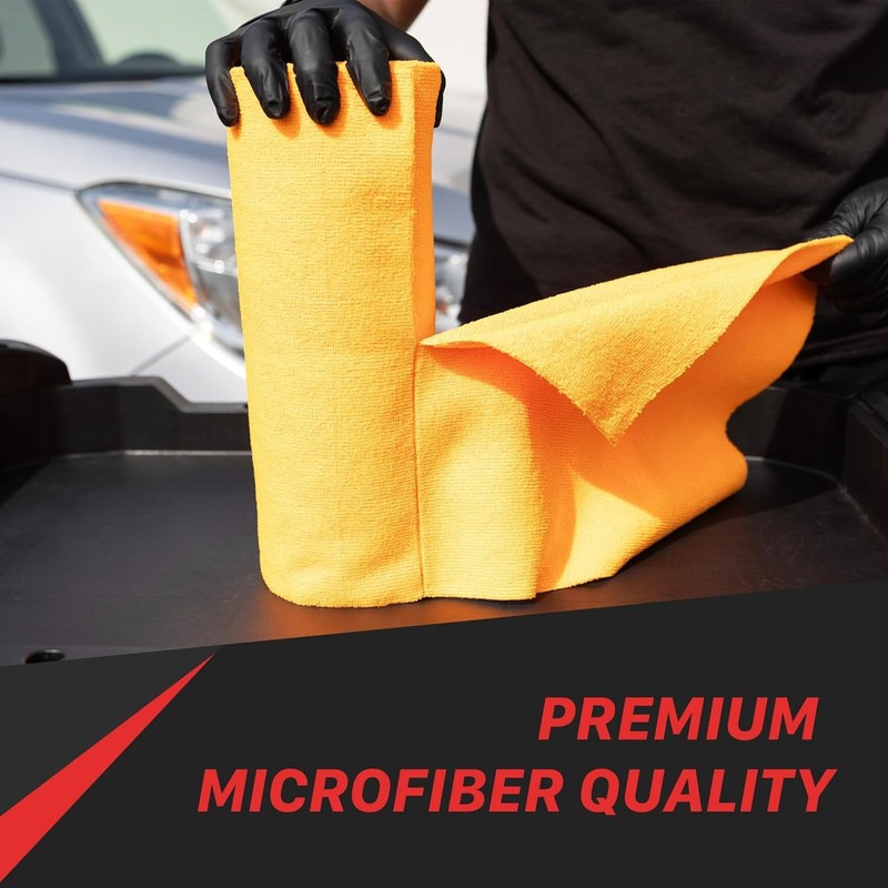 Universal Orange Microfiber Tear-Away Towel Roll – 30 Reusable 12"x12" Sheets... gallery