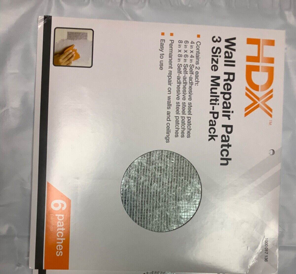 HDX Wall Repair ALUMINUM MESH patch 2 of each 4*4,6*6,8*8, 6 total gallery