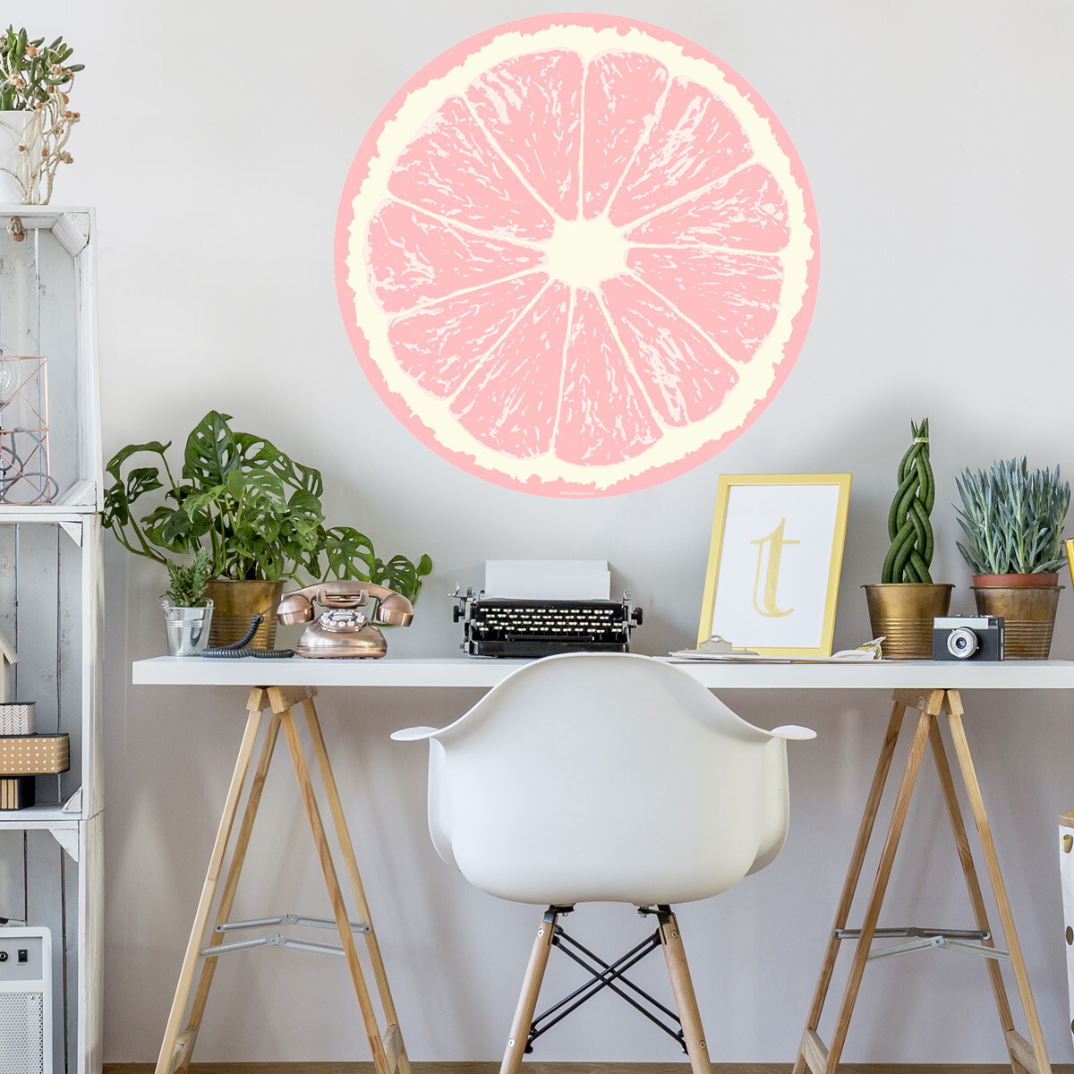 Grapefruit Fruit Slice Citrus Kitchen Wall Decal Retro Decor gallery