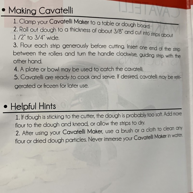 Cavatelli Gnocchi Pasta Maker Paderno Recipes instructions included Countertop gallery