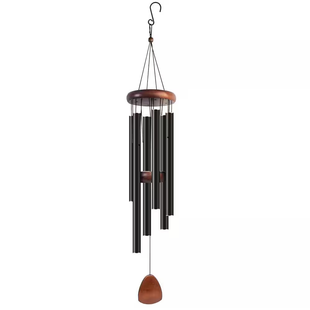 37 In. Large Aluminium Wind Chimes, Black gallery