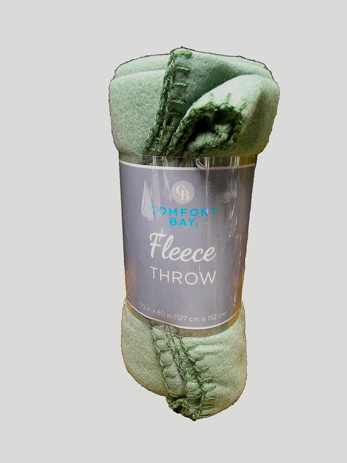 Comfort Bay Fleece Throw 50x60 Green Soft Polyester Lightweight All Seasons 1056 gallery