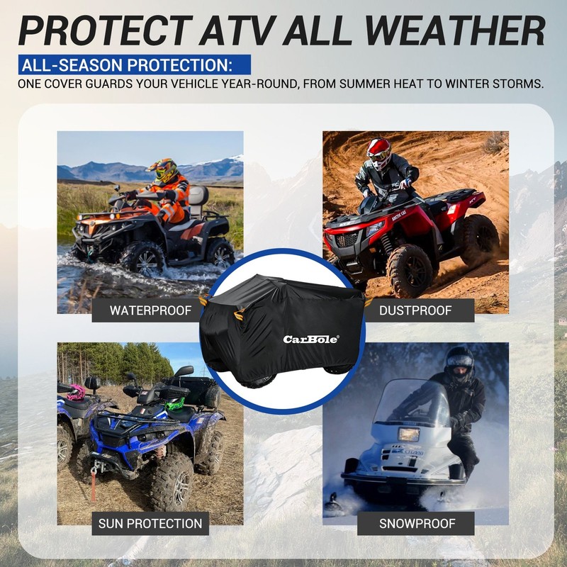 57"/ 78" / 82" Riding Lawn Mower Tractor Cover Waterproof ATV Cover UV Protector gallery