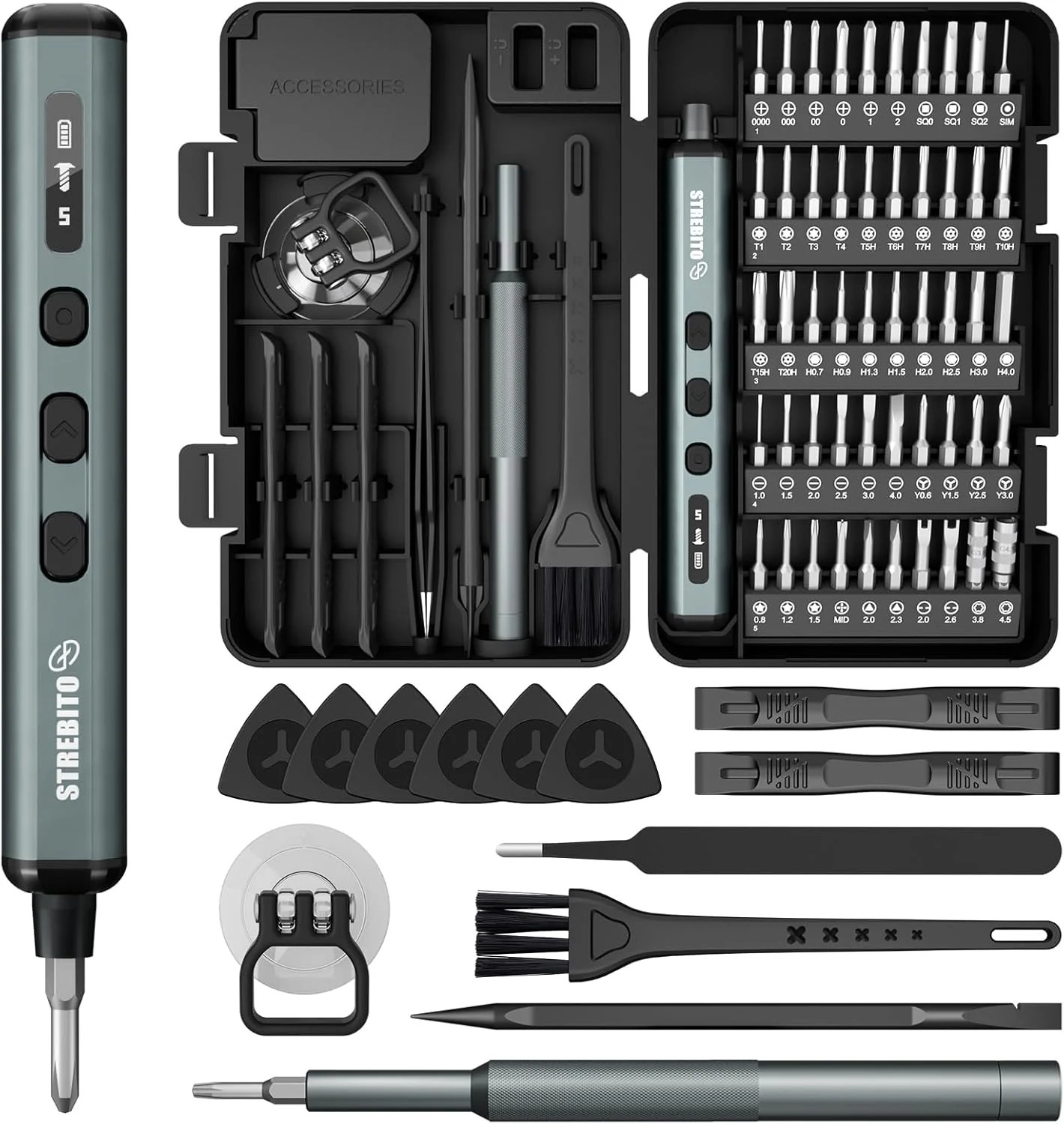 STREBITO Mini Electric Screwdriver, 67 in 1 Electric Screwdriver Kit - 50 S2 Pre gallery