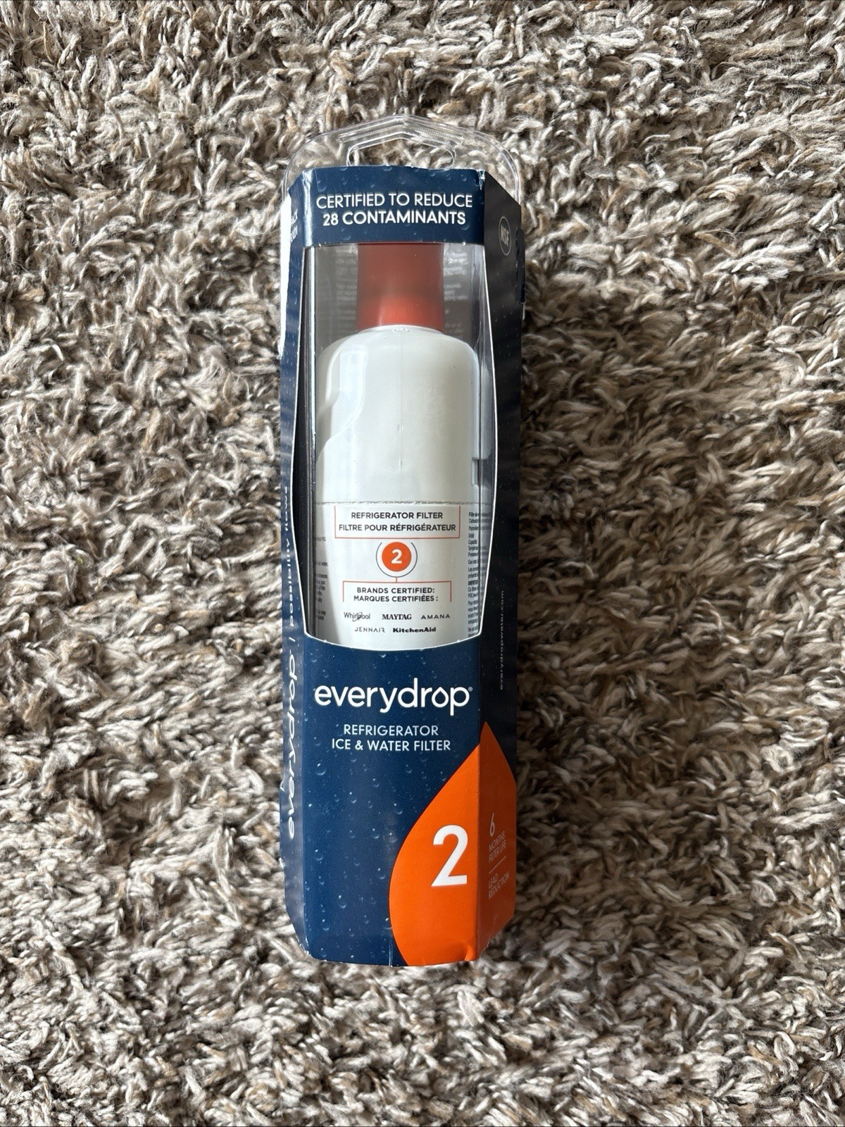 EveryDrop #2 Ice & Water Refrigerator Filter ΕDR2RXD1 New In Box gallery