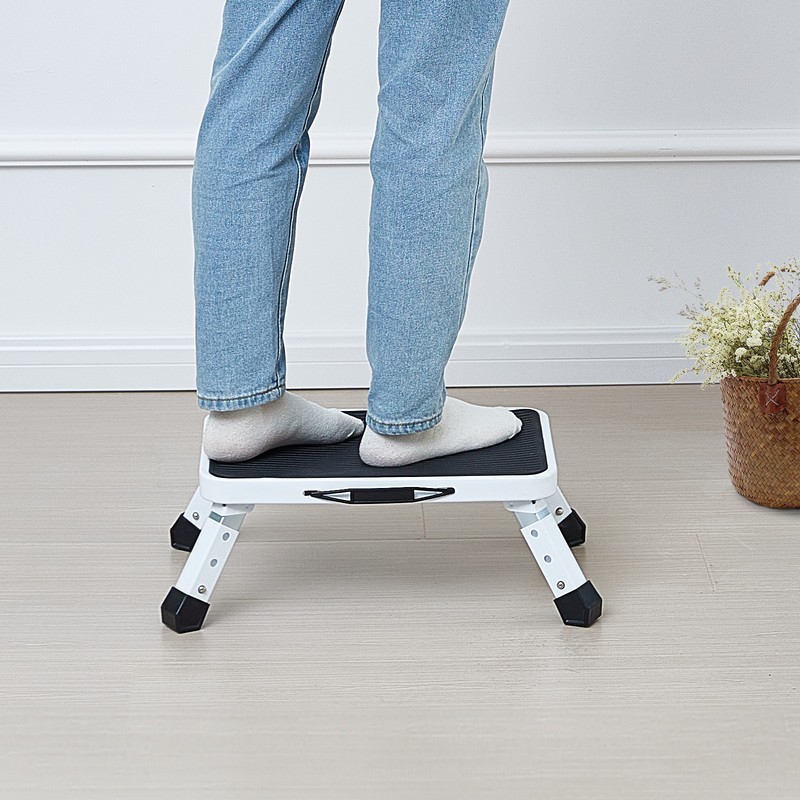 VEVOR Step Stool Ladder Foldable 3 Adjustable Height Max Load 330lbs for Home gallery