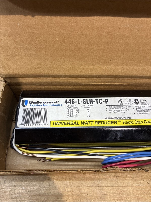 Universal Lighting Technologies Rapid Start Ballast 446-L-SLH-TC-P 120V 60HZ FS! gallery