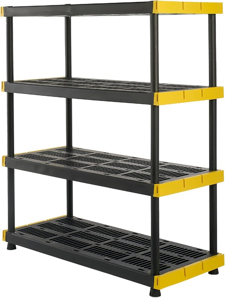 Plastic storage rack, each shelf can hold up to 200 pounds (55 x 48 x 20 ).