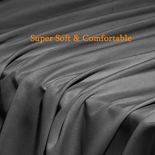 Bed Sheet Set Super Soft Microfiber 1800 Thread Count Luxury Queen Dark Grey gallery