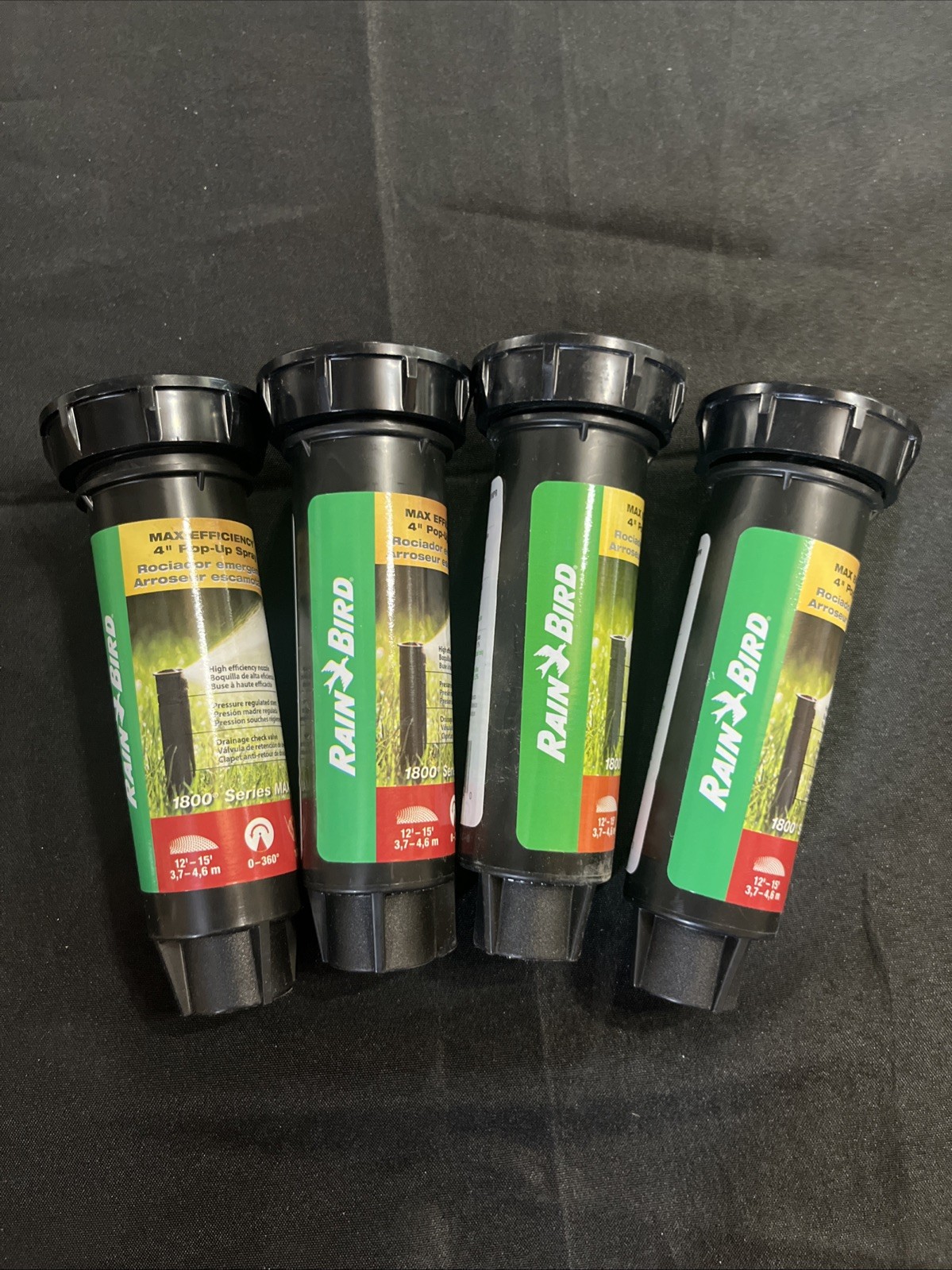Rainbird 1800 Series - 1804 - 4 in. Standard Sprinkler Head w 15 ft Lot Of 4 gallery