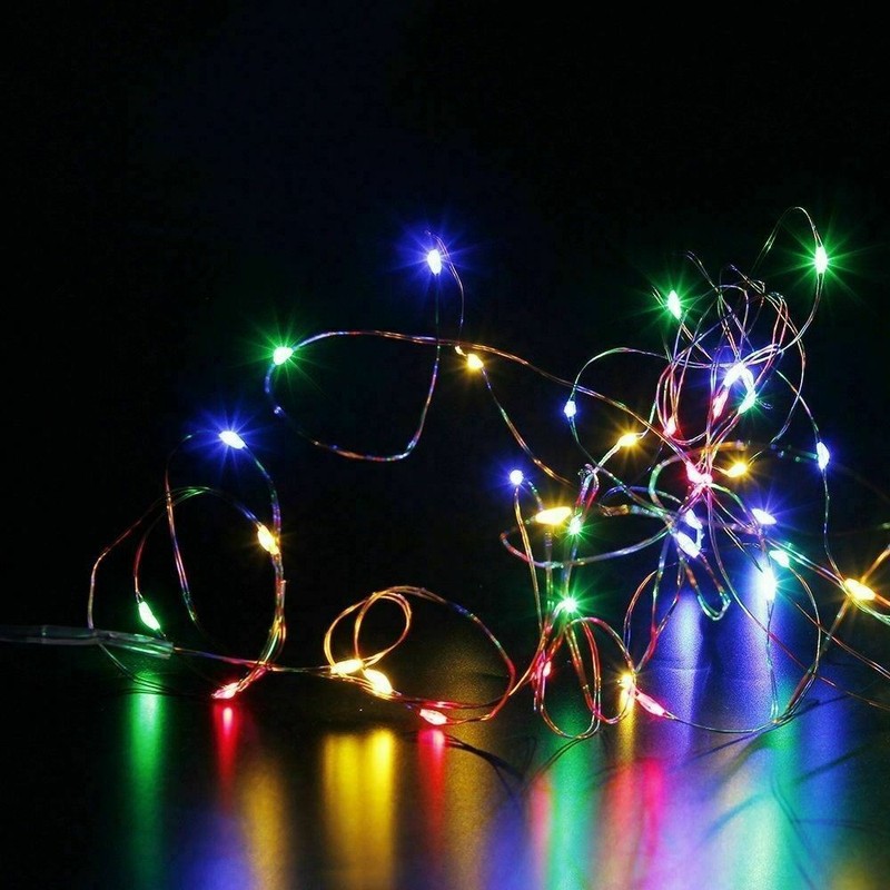 6x 20 LED 2m Waterproof LED MICRO Silver Copper Wire String Fairy Lights Decor gallery