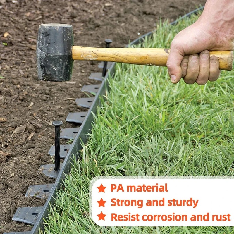 60 Count Plastic Landscape Edging Anchoring Stakes 8-Inch Garden Lawn Yard Lands gallery