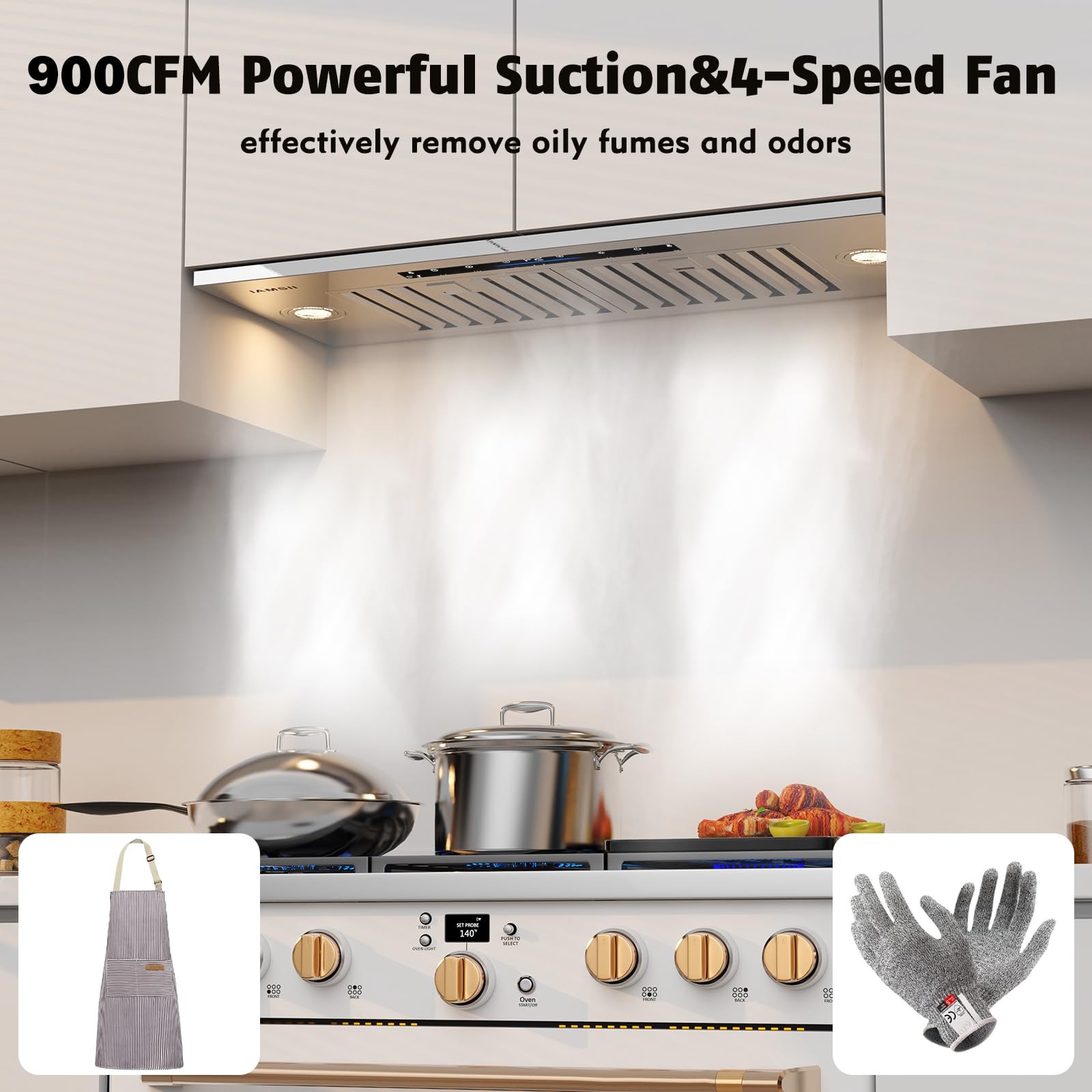 Range Hood Insert 30 inch 900 CFM Stainless Steel IA08S-E30 Built-in Kitchen gallery